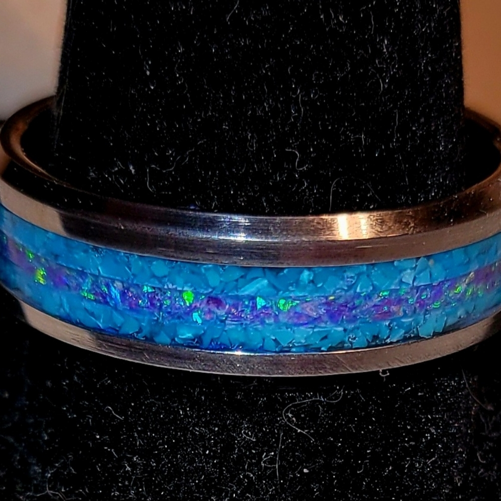 Custom Made Crushed Stone Ring - image 4